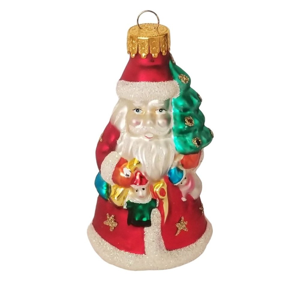 Christmas Ornament Hand Blown Glass Santa Claus Thomas Pacconi Classics 2003